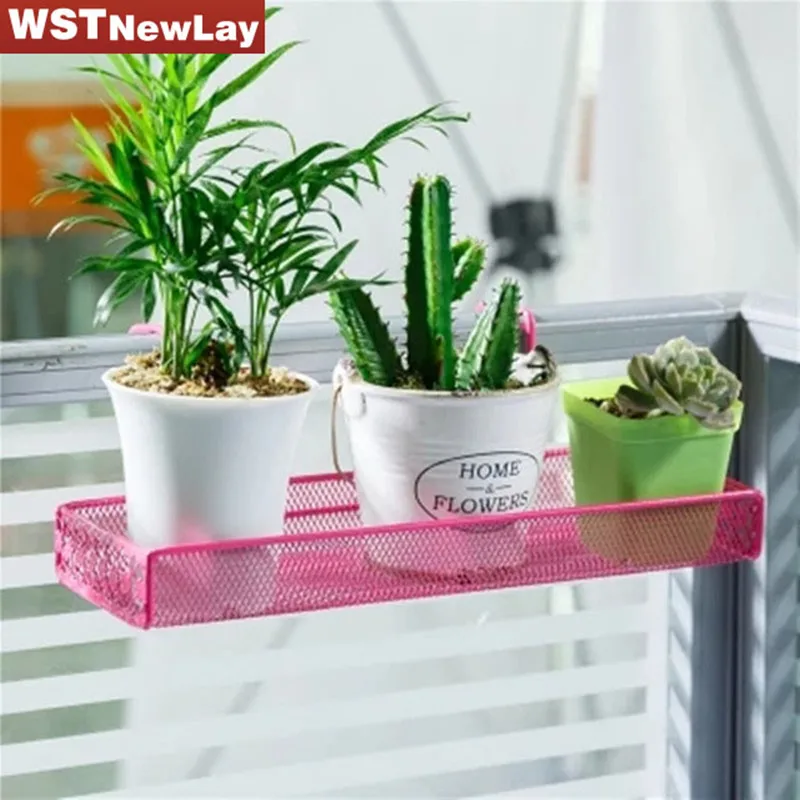 

Iron Three Colors / Styles With Hooks Desk Triangular Flower Racks Office Organizer Desktop Frame Balcony Corner Frame