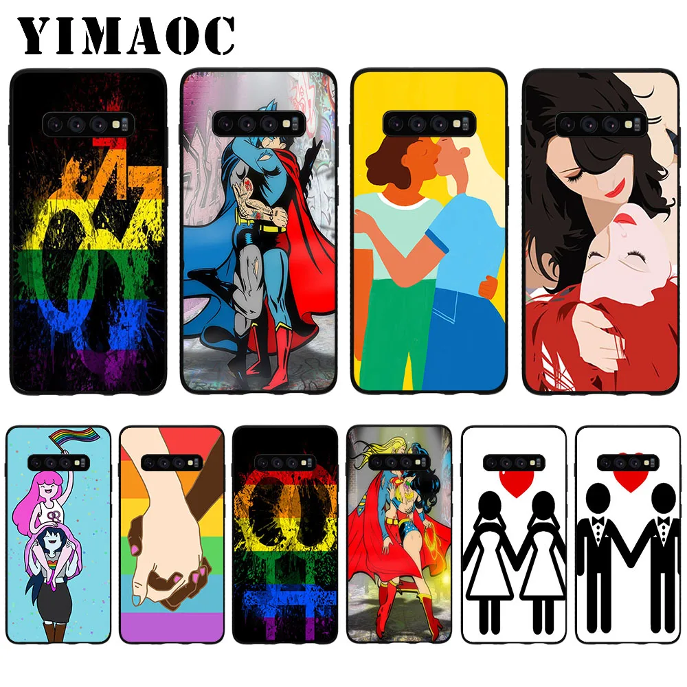 

YIMAOC Gay Lesbian Pride Art Soft Case for Samsung Galaxy S10 Plus S10e S6 S7 Edge S8 S9 Plus J6 M10 M20 M30