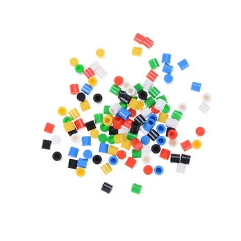 

20pcs/lot Random Color Tactile Button Caps Plastic Cap Hat for 6*6 Tactile Push Button Switch Lid Cover Wholesale