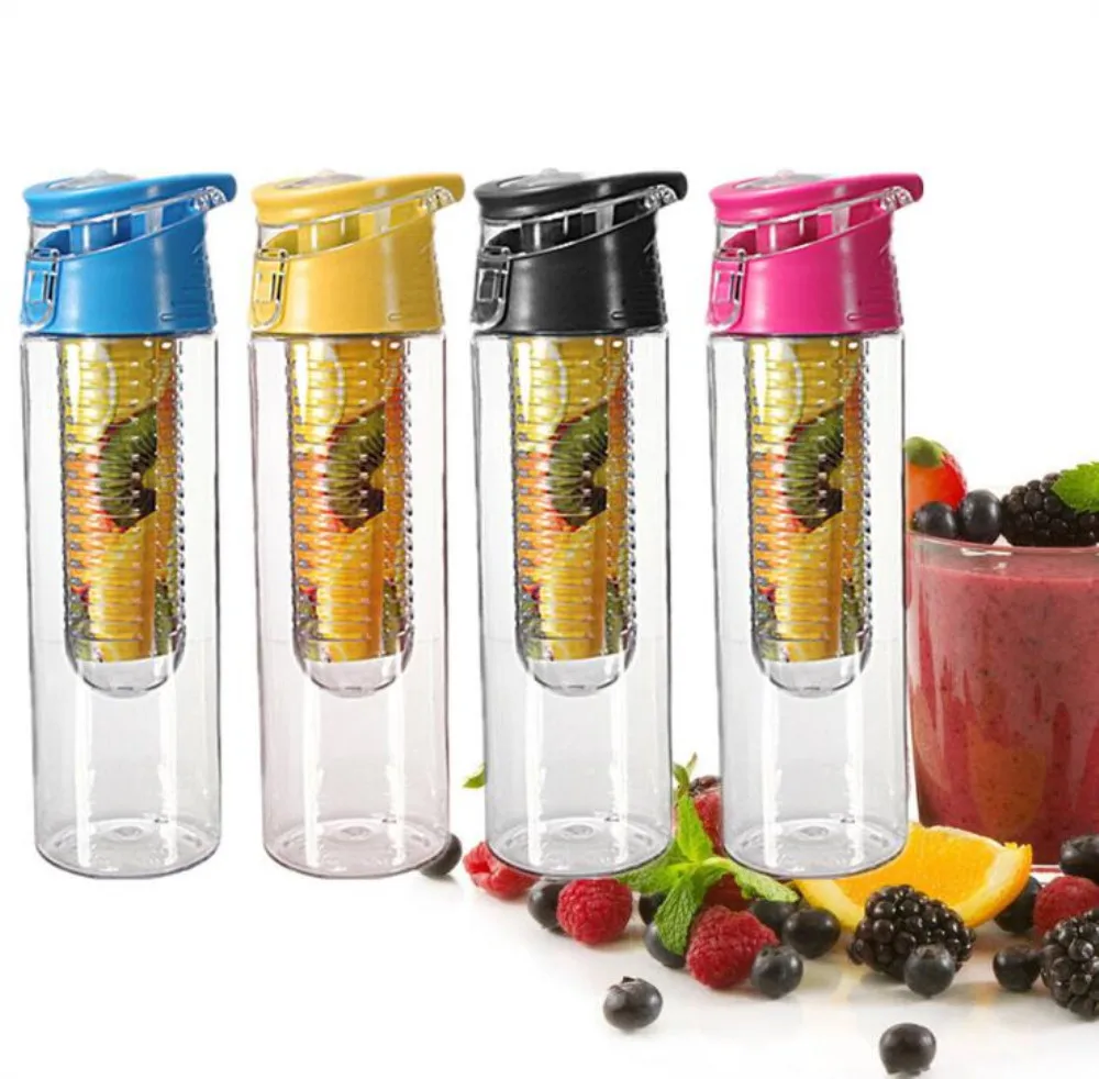 

700ML Sports Lemon Juice Bottle Portable Fruit Infusing Infuser Water Bottle Camping Travel Bottles