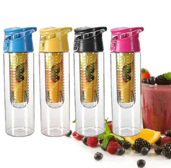 

700ML Sports Lemon Juice Bottle Portable Fruit Infusing Infuser Water Bottle Camping Travel Bottles