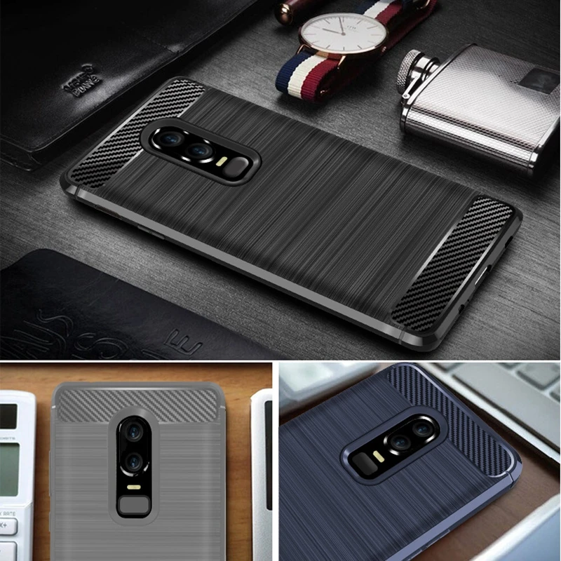 

For OnePlus 6 Case OnePlus 6 Cover On For OnePlus6 Premium Original Silicone Mix Hybrid Protective Soft Shell