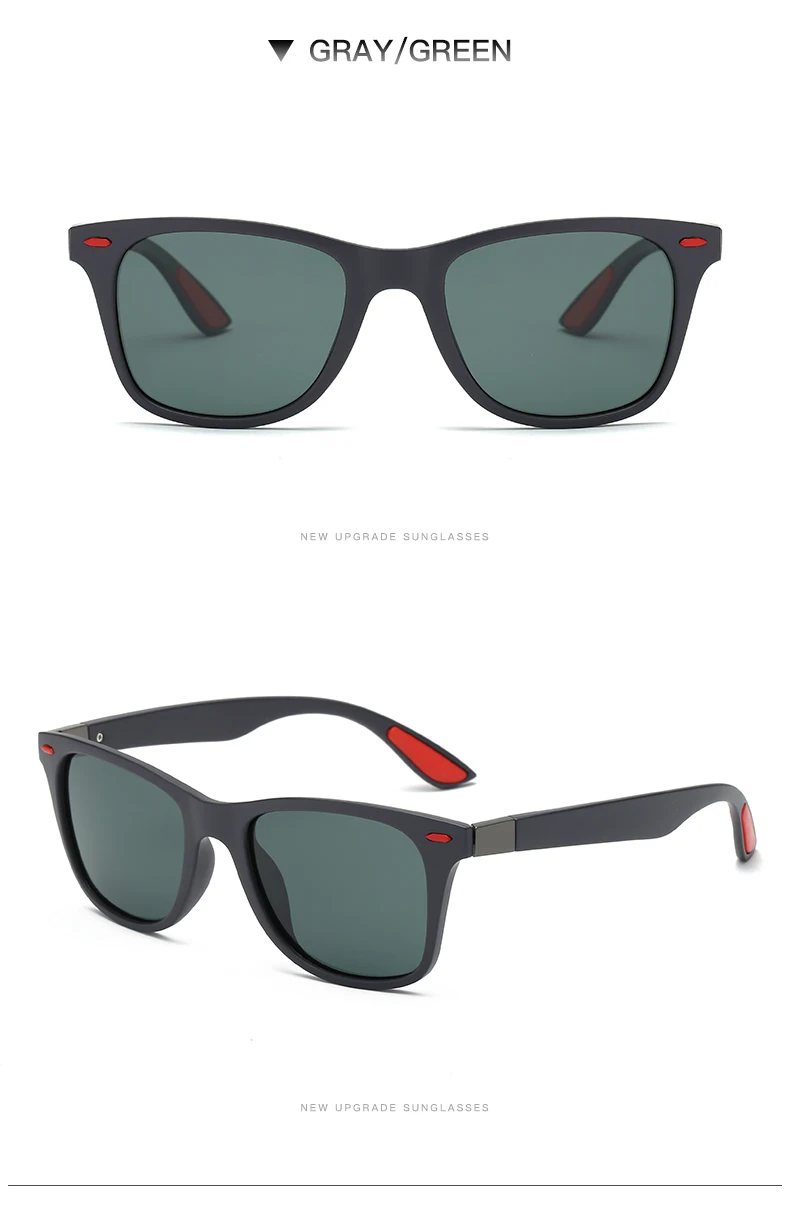 LEIDISEN, дизайн, ультралегкие, TR90, поляризационные солнцезащитные очки для мужчин и женщин, для вождения, квадратный стиль, солнцезащитные очки, мужские очки, UV400 - Цвет линз: DARK GREEN