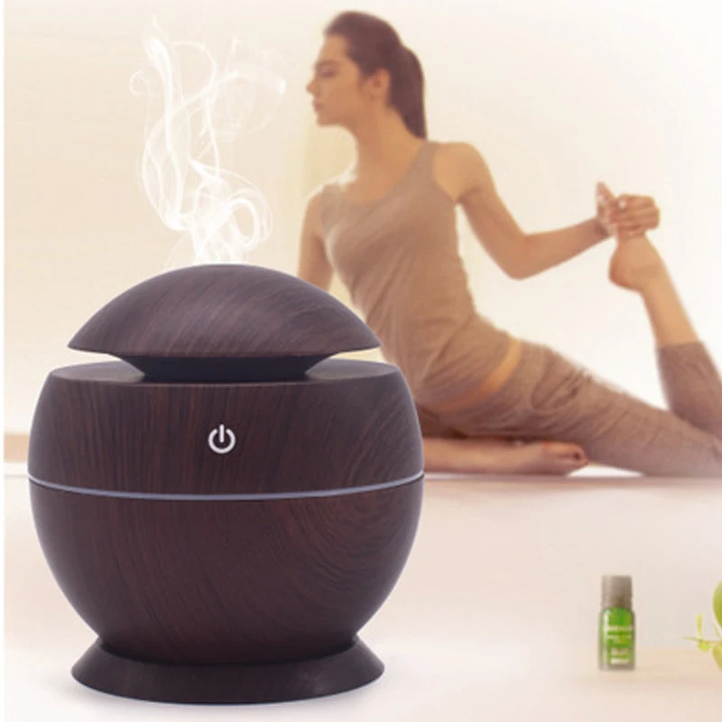 

Aromatizador para casa Wood Gra Air Humidifiers Aromatherapy Ultrasonic Humidifier Diffuser USB Color Changing LED