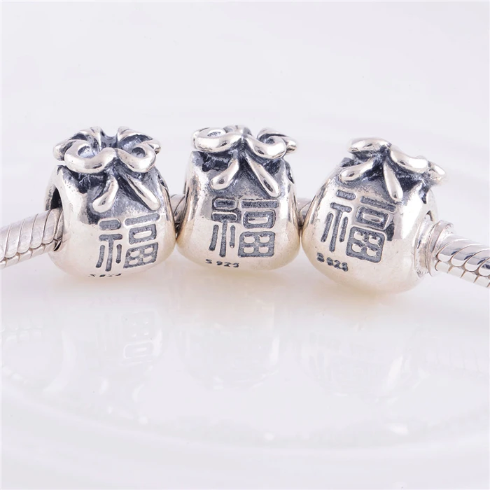 925 Sterling Silver Good Fortune Money Bag Charm Beads Fits 925 Sterling Silver Good Fortune Money Bag Charm Beads Fits European Pandora Bracelet Diy Jewelry Making Lw130 In From