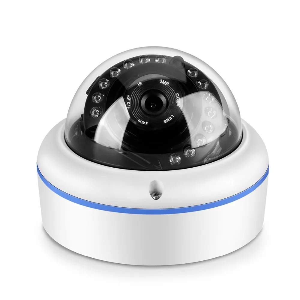 

Indoor Dome Vandal proof IP Camera CCTV 720P 960P 1080P Optional ONVIF Security HI3518E/HI3518C Processor Surveillance Camera