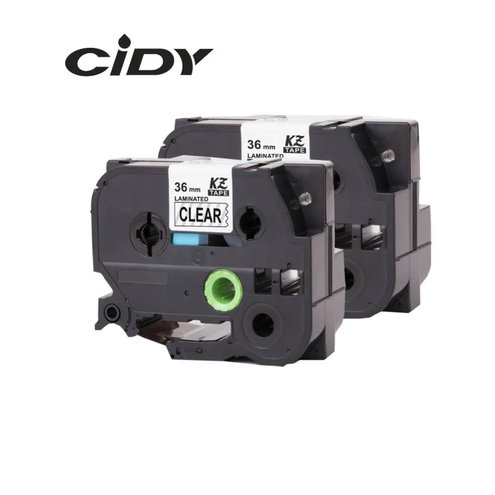 CIDY Black on Clear 2PKS TZe161 TZe 161 TZE 161 TZ161 tz 161 P Touch ...