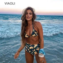 VIAOLI, новинка, сексуальное бикини, женский купальник, пуш-ап, купальник, бикини, пляжная одежда, с отворотом, бикини, женский купальник