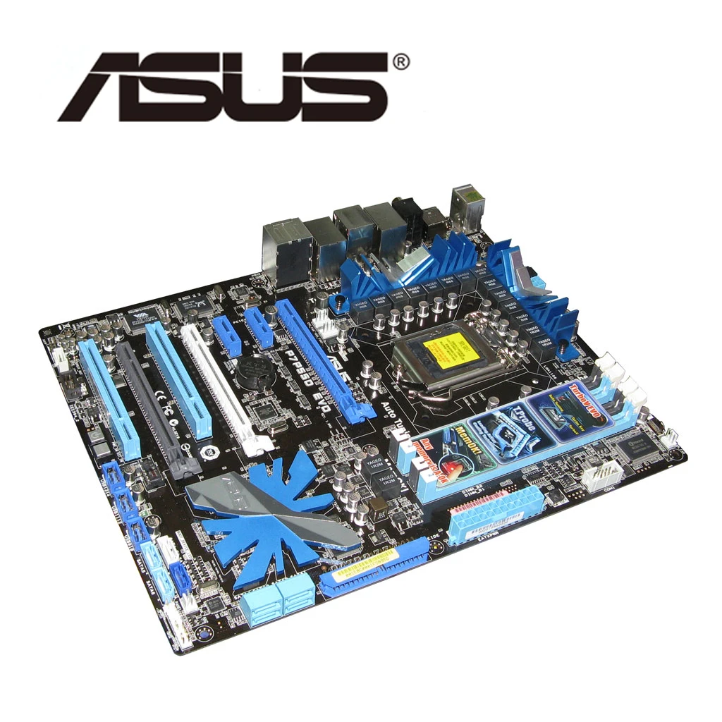 Материнская плата LGA1156 для Intel P55 DDR3 ASUS P7P55D EVO 3xPCI-E X16 P7P55D-EVO системная настольных ПК