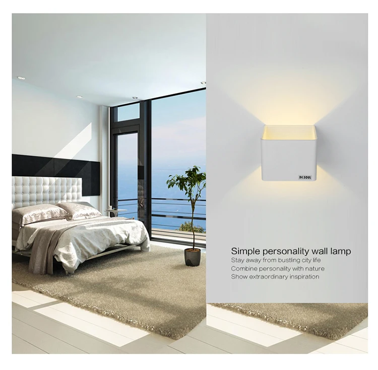 DE.SOUL Wall Lamp Modern Sconce Outdoor Black White AC Stairs Led Light bedside room bedroom LED Wall Light 12