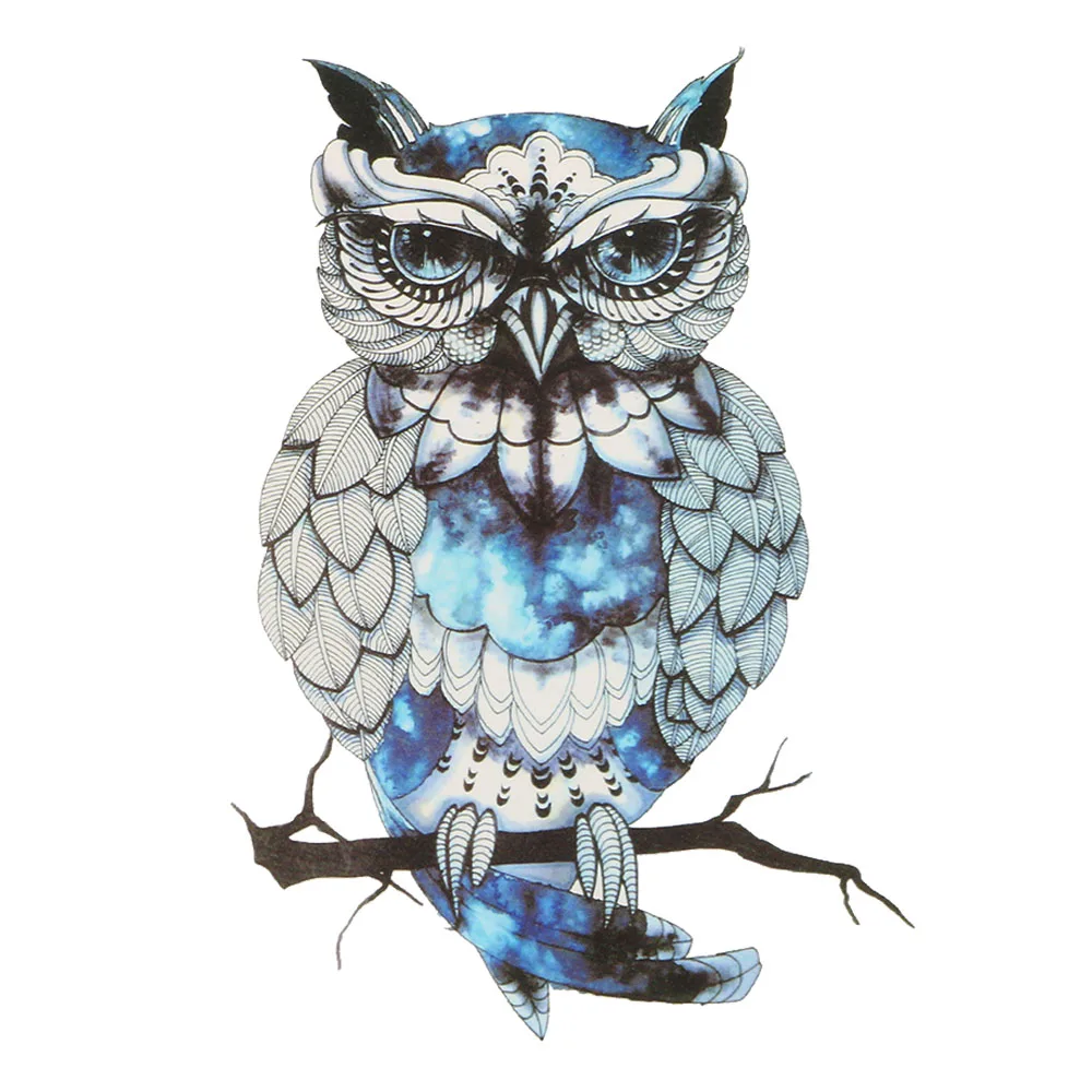 

3D Waterproof Owl Temporary Large Arm Fake Transfer Tattoo Stickers Sexy Design