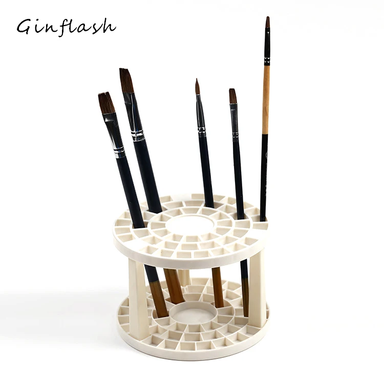 Goede Kunst Levert Kwast case pennenhouder Witte Ronde Plastic Tekening schildersezel Mode Product schilderen tool art set geen borstels