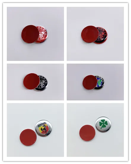 

10X 14mm red Black Gold Clover ALFA ROMEO Car Logo Key Fob Emblem Badge Sticker for Mito 147 156 159 Giulietta Spider GT Brera