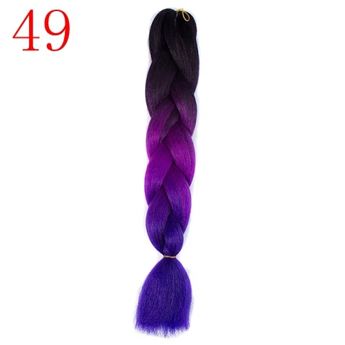 MERISIHAIR Омбре плетение волос 24 дюйма 100 г/шт. синтетические жгуты для вплетания прическа наращивание волос розовый красный синий белый - Цвет: T1B/530
