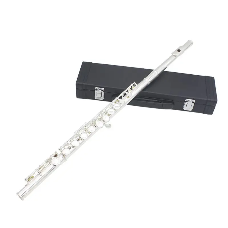LADE 16 клавиш с серебряным покрытием C флейта латунный инструмент с перчатками мини отвертка