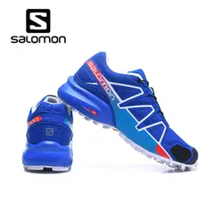 Salomon Скорость Крест 4 CS мужские бег ботинки-вездеходы Спорт Спортивная обувь Лидер продаж синий спортивные уличные Salomon обувь