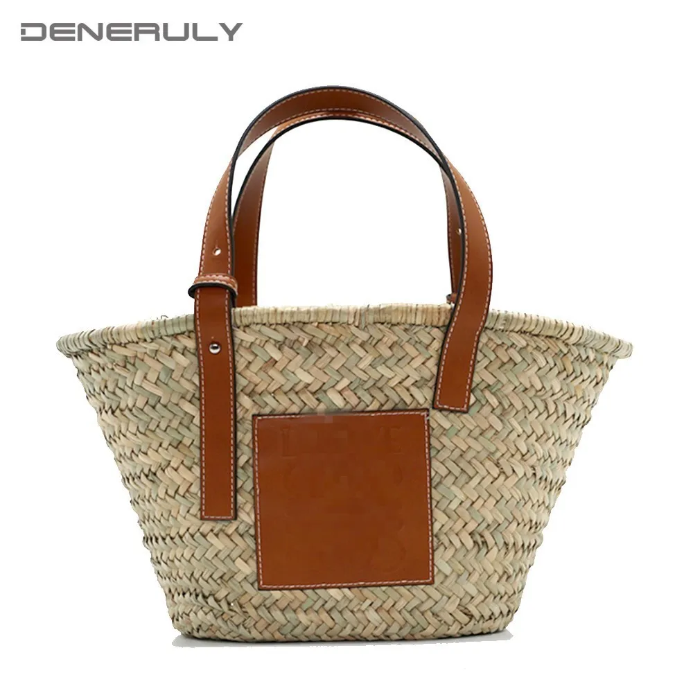 Beach Rattan Bag Women New Elegant Straw Bag Bolsos Mujer De Marca Famosa 2019 Bolso Paja Bolso Pla - 33031266905
