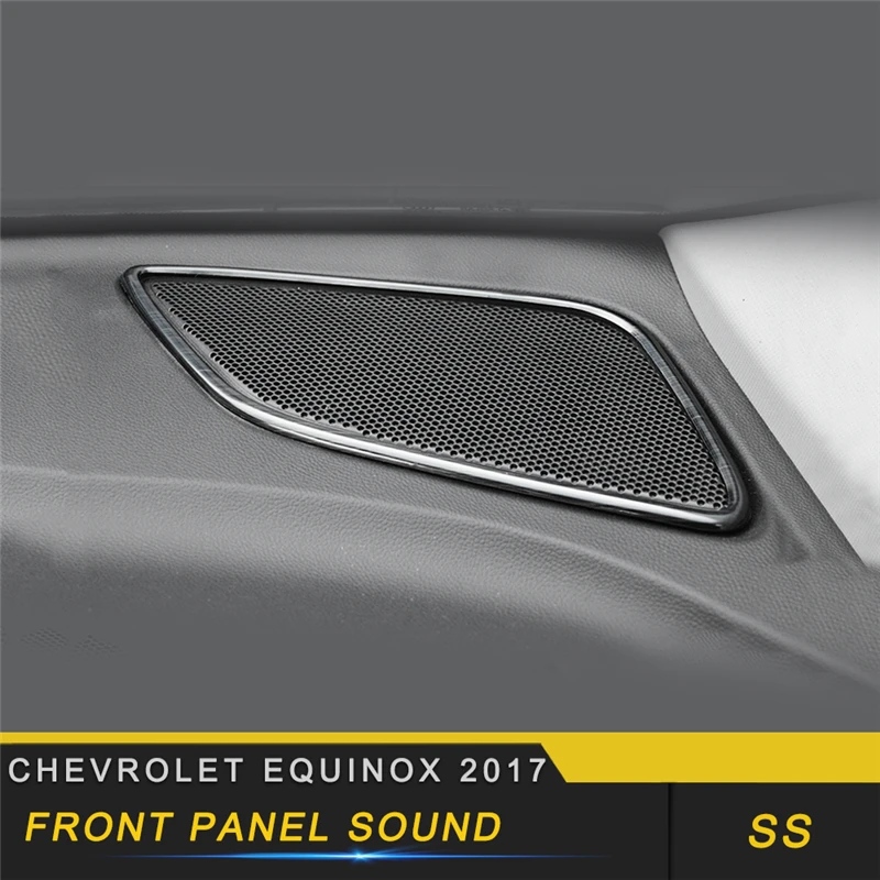 

For Chevrolet Equinox 2017 Car Styling Front Panel Loudspeaker Sound Circle Cover Trim Frame Sticker Interior Accessories