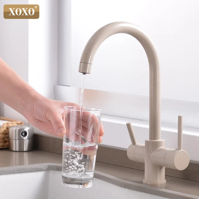 Special Offers XOXO Filter Kitchen Faucet Drinking Water Chrome Deck Mounted Mixer Tap 360 Rotation Pure Water Filter Kitchen Sinks Taps 81038 