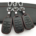 Высокое качество автомобильный кошелек для смарт-ключа автомобиля из натуральной кожи чехол для ключей кожаные чехлы для ключей для Kia Optima K5 Sportage 3 кнопки дистанционного управления - фото