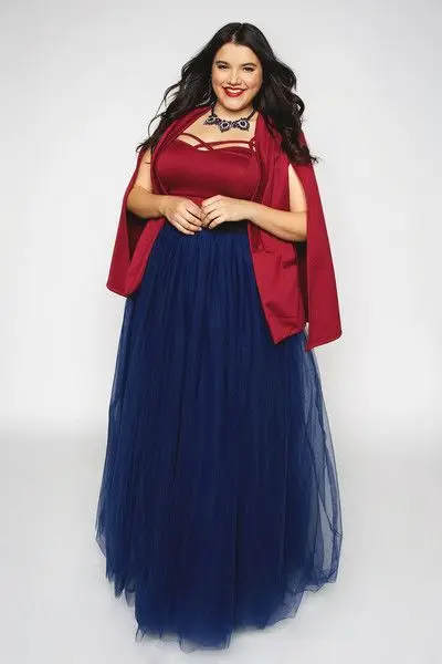 WBCTW Тюлевая юбка макси одноцветное серый атлас талии Осенняя XXS 10XL большой