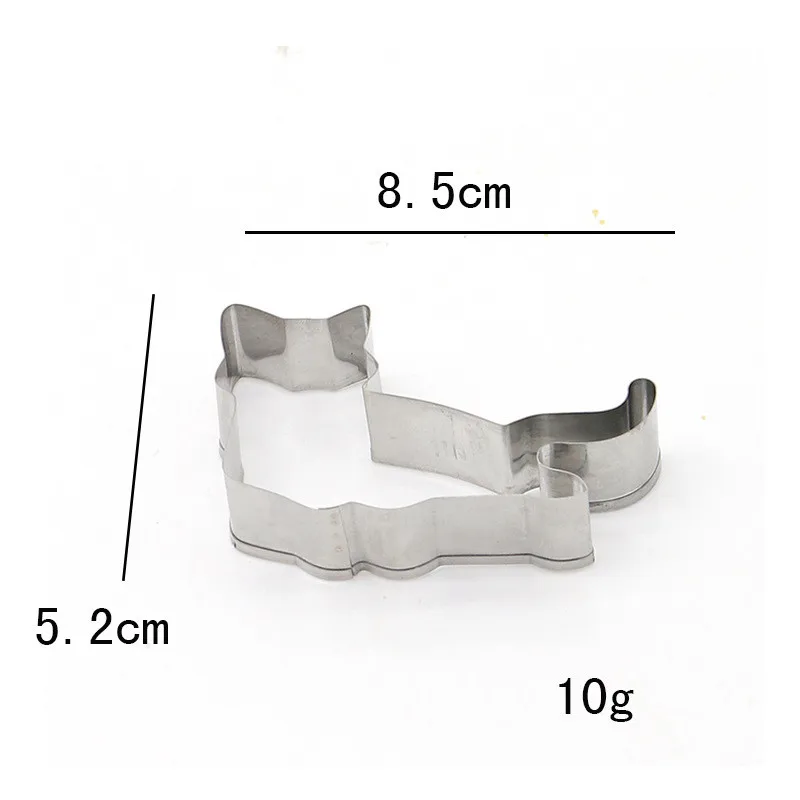 5 ШТ формочки Нержавеющая сталь кошки Форма животных выпечки резаки для печенья помадка, кондитерские изделия инструмент для