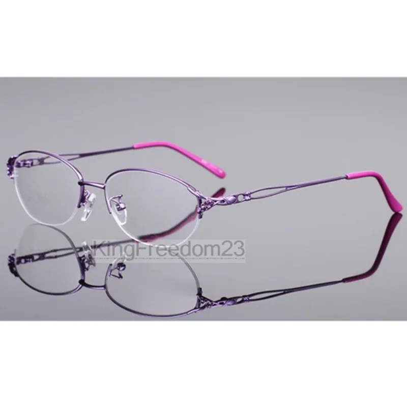 

Women Memory Titanium Reading Glasses Retro Fashion Half Rimless +50 +75 +100 +125 +150 +175 +2 +250 +300 +350 +375 +400