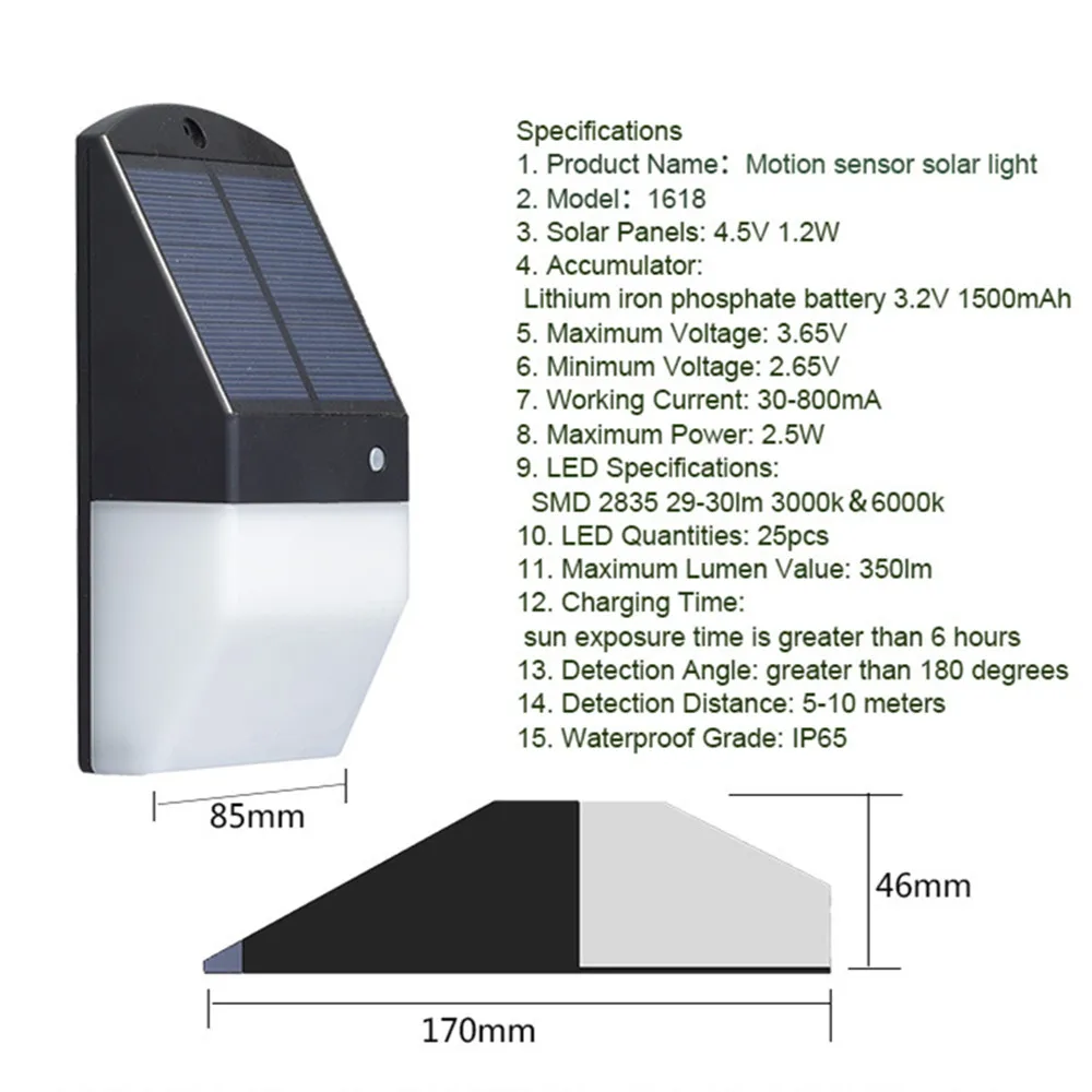 Wireless Wall Lamp Solar Light 25 LED With Radar Motion Sensor Garden Wall Solar Lamp For Outdoor Lighting Waterproof Wireless Wall Lamp Solar Light 25 LED With Radar Motion Sensor Garden Wall Solar Lamp For Outdoor Lighting Waterproof