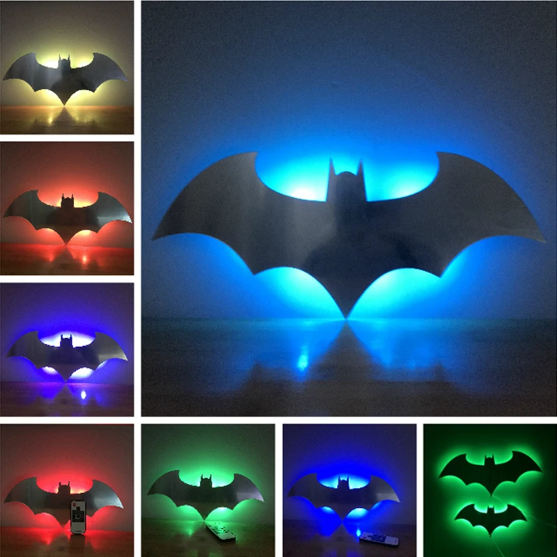  2018 Hero Batman Bat Wall Night Light Lampara Shadow Projection Lamp Child Kids Toy Gifts Warm Ligh - 32856075156