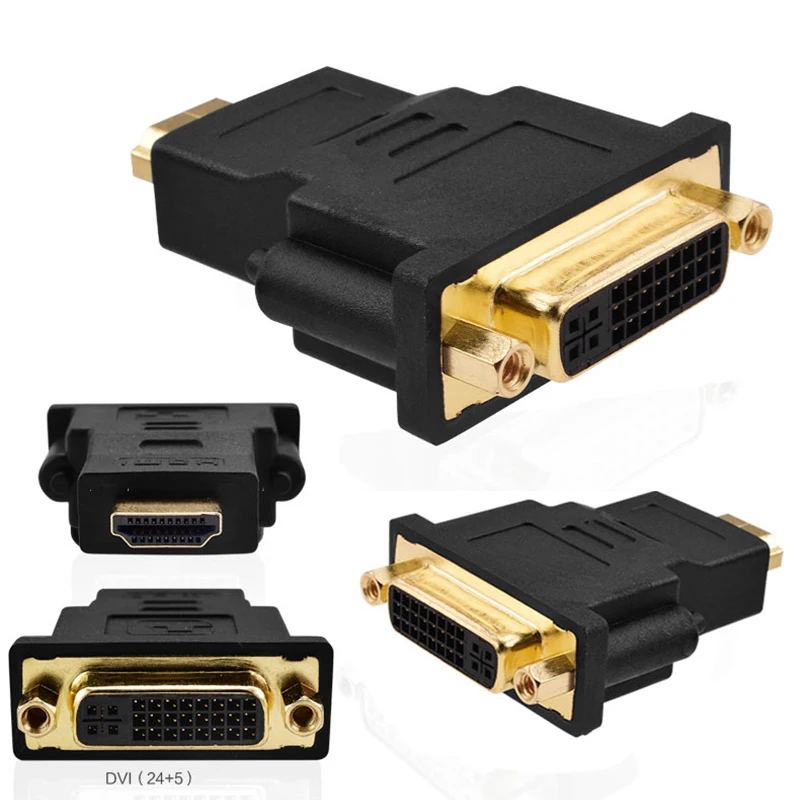 DVI к HDMI адаптер конвертер DVI 24+ 5 мужчин и женщин HDMI конвертер для HD ТВ ЖК-ПК компьютера PS3 PS4 ТВ коробка