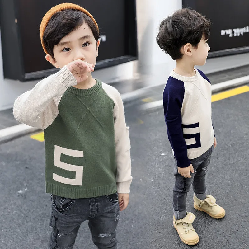 Boys Sweaters Toddler Children Clothing Fall Kniited Tops Kids