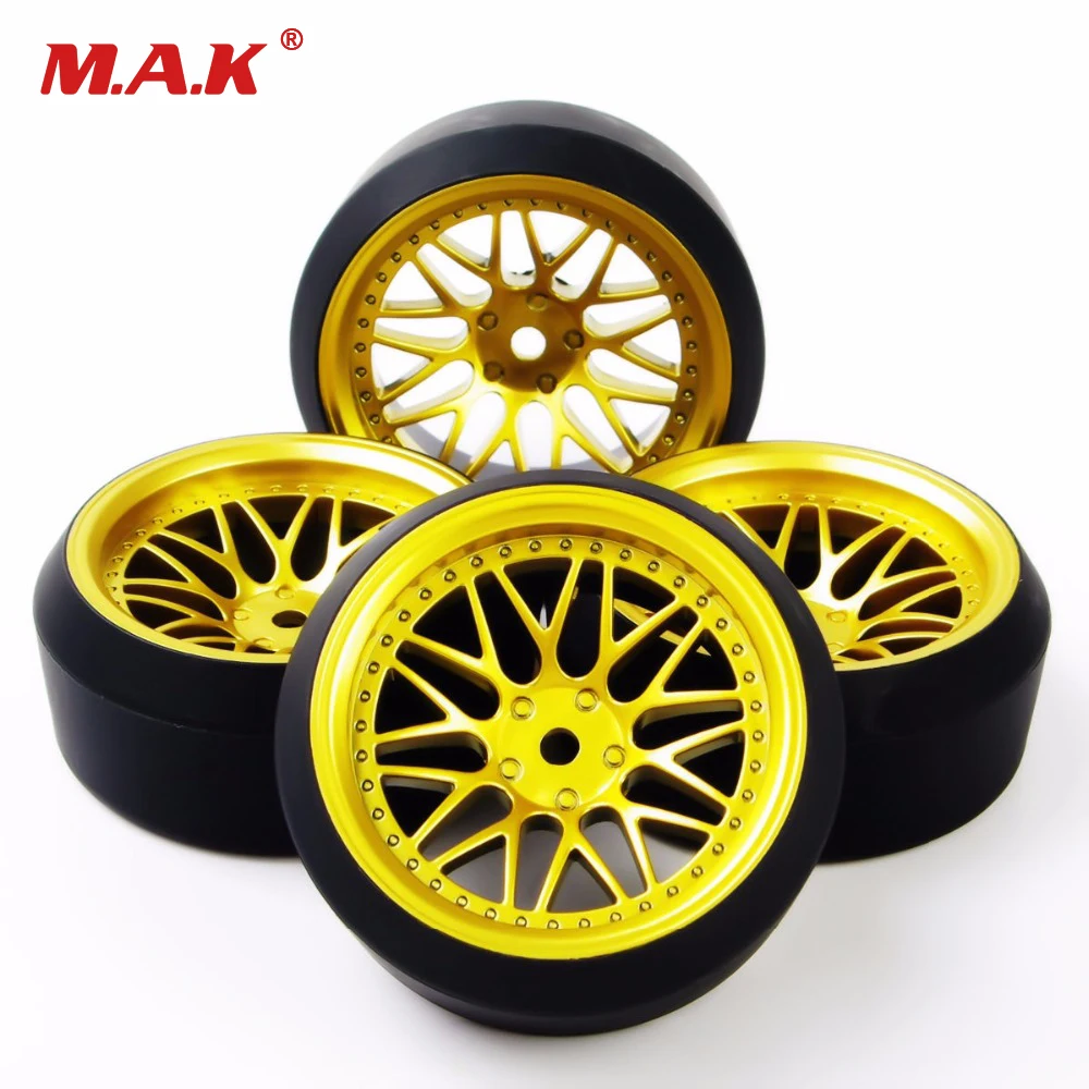 

4Pcs 5 Degree Rc 1/10 Drift Tires Wheel Rim Set 12mm Hex For HSP RC 1:10 On-Road Car Accessories