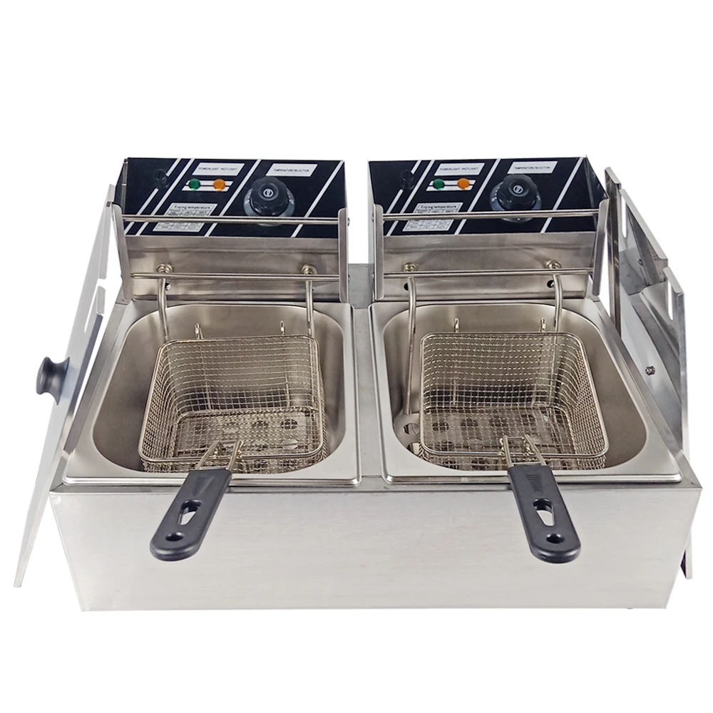 

Commercial Deep Fryer Electric Stainless Steel Fat Fryer Frying Cooker Grill For Restaurant Home Chicken Fryer Furnace