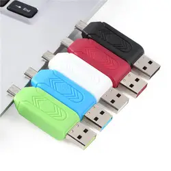 1 шт. Универсальный card reader Мобильный телефон PC card reader Micro USB OTG картридер OTG TF/S-D флэш-памяти оптовая продажа