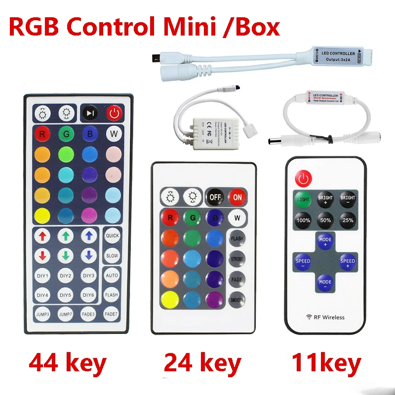 

DC 12V LED RGB controller mi light 11key 24key 44key IR RF magic home Wireless Remoter for light dimmer stripliht 2835 5050
