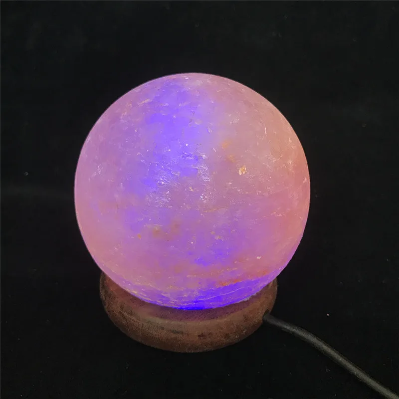 

Anion Himalayan Salt Lamp 3W USB LED Night Light Table Desk Lamp Crystal Rock Carved Sphere Changeable Lights Decorations lamp