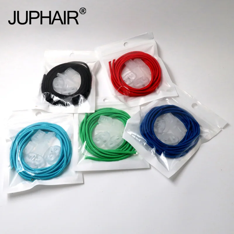 

JUP8 Pair No Tie Locking Lazy ShoeLaces Sneaker Elastic Shoelaces Adult Children Elastic Athletic Sneaks Transparent Lace Buckle