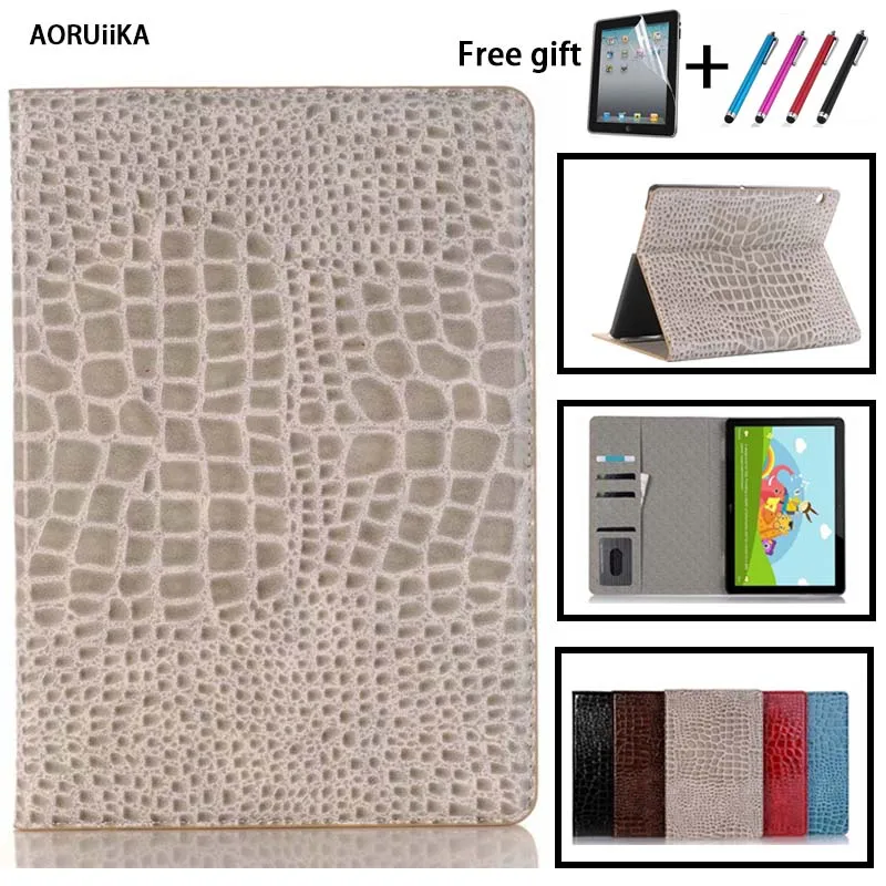 

PU crocodile Leather Case For Huawei Mediapad T5 10.1" Magnetic Folding Stand Cover For Huawei Mediapad T5 10 Case AGS2-W09/L09