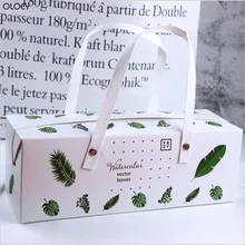 OLOEY 10 шт. Высококачественная Портативная Коробка прямоугольная одноразовая на заказ Лунная торт Швейцарский рулон торт рулон упаковочная коробка подарок на день рождения коробка