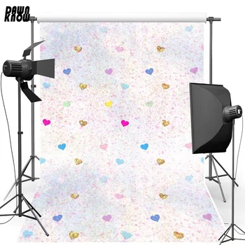 

DAWNKNOW Small Color Heart Photography Background For Children Customize Dots Backdrop Wedding Newborn Photo Booth G554