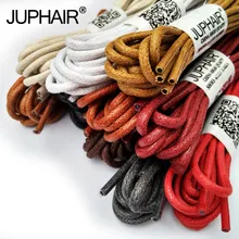 JUP1-12 Pair Red Brown High Quality Laces Unisex Sneakers Sports Rounds Wax Cotton Shoelaces Waxed  Shoes Popular Worldwide Sale