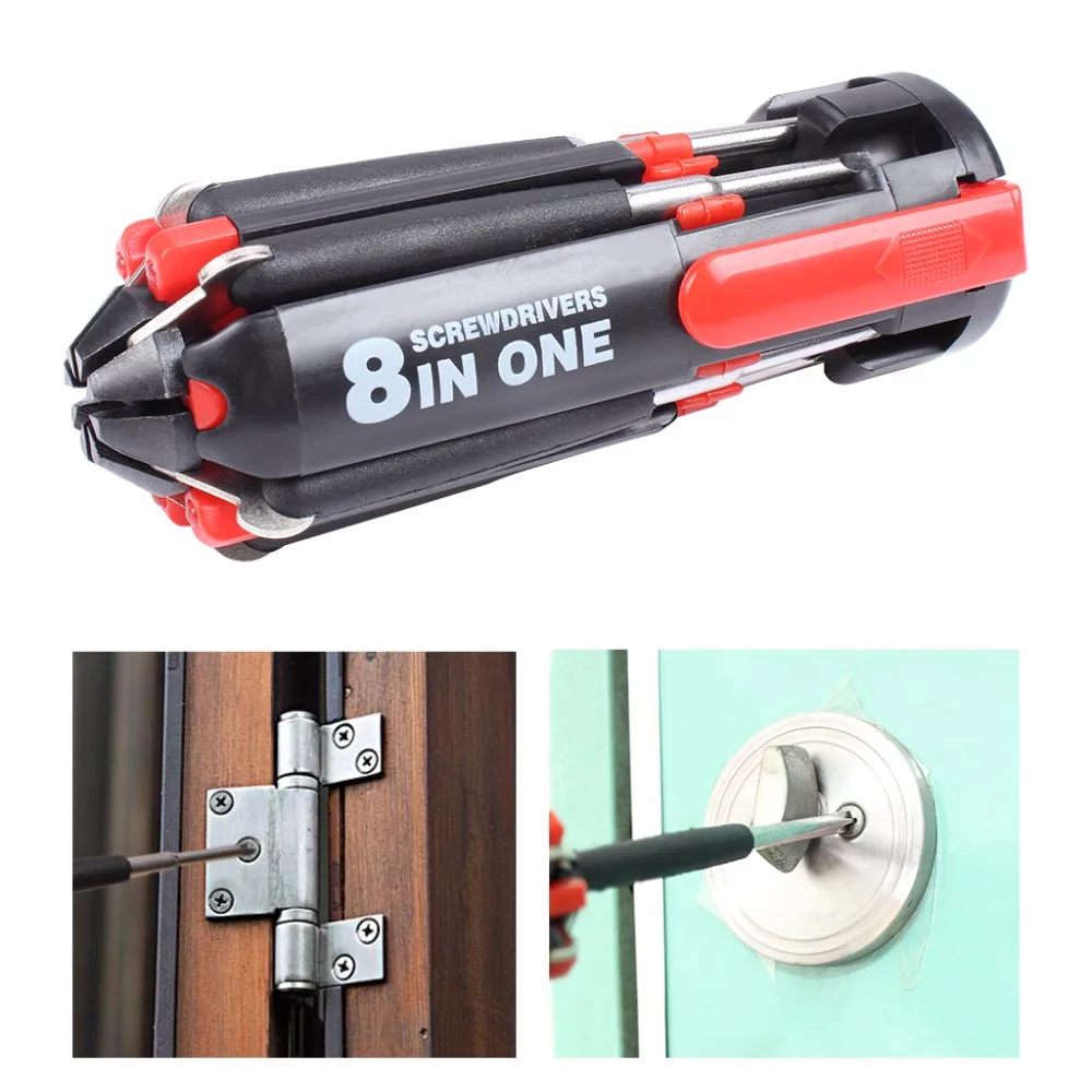 

1 X 8 In 1 Car Auto Emergency Safety Blow Maintenance Screwdriver Tool Repair Kit