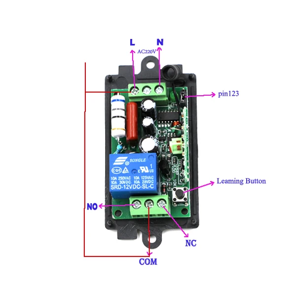 New 1CH RF Wireless Remote Control Switch System 4 Transmitter &1 Receiver Relay Receiver Smart Home Switch 315/433MHZ SKU:6230