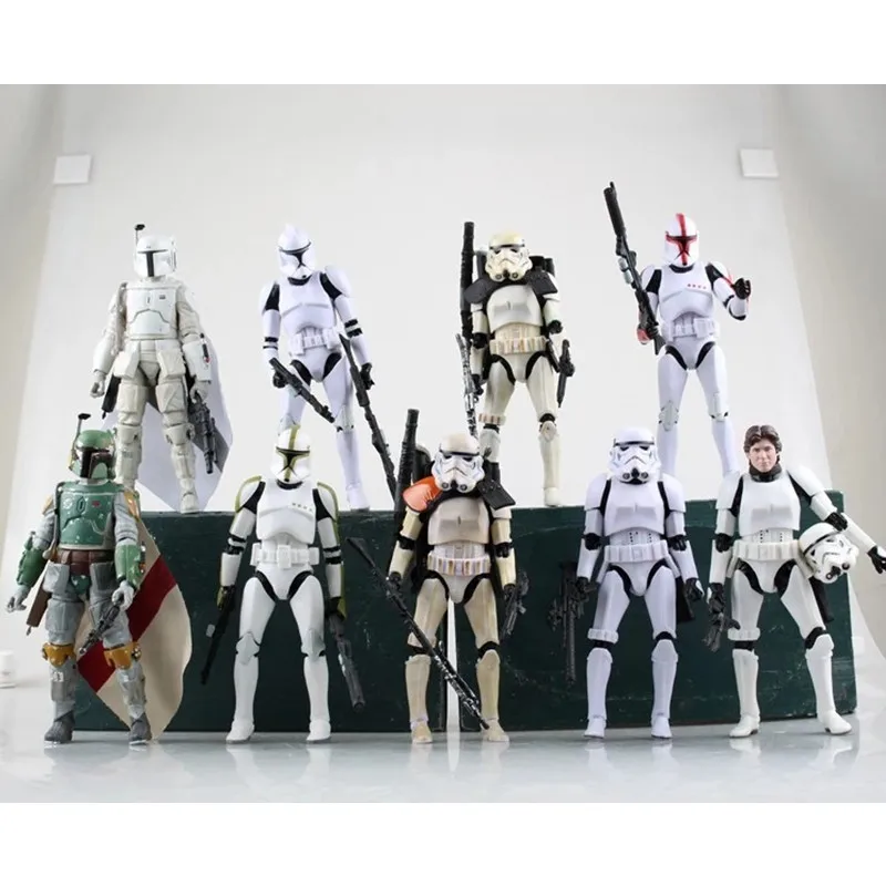 

Figuarts Star Wars Figure Luke Skywalker K-2SO Clone Storm Trooper Phase Captain Jango Fett Darth Maul PVC Action Figures
