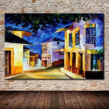 

Arthyx Frameless Paintings Hand Painted Knife House Oil Painting On Canvas Wall Art Picture For Living Room Home Decoration Gift