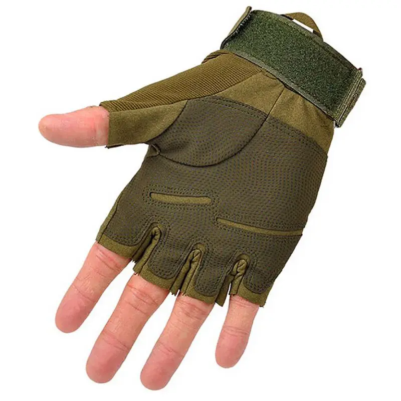 Уличные спортивные зимние Нескользящие Тактические перчатки без пальцев, ветрозащитные Военные перчатки для велоспорта, охоты, верховой езды