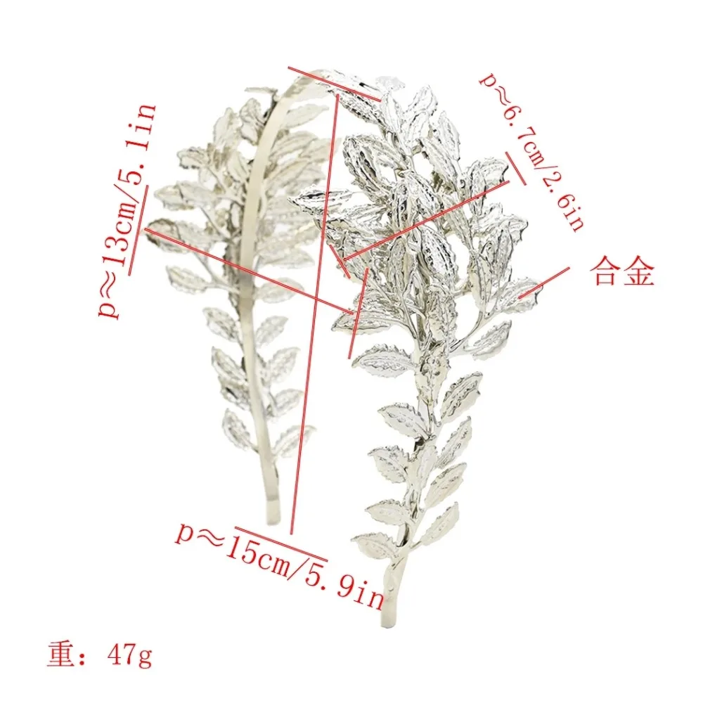 Римская богиня, Мужская большая Золотая Серебряная повязка на голову с листьями, Женская Королевская корона, диадема, греческий головной убор, свадебный аксессуар для волос, греческое ювелирное изделие