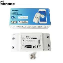 Sonoff Basic беспроводной wi-fi-переключатель для умный дом автоматизация релейный модуль пульт дистанционного управления IOS Android с Руководство