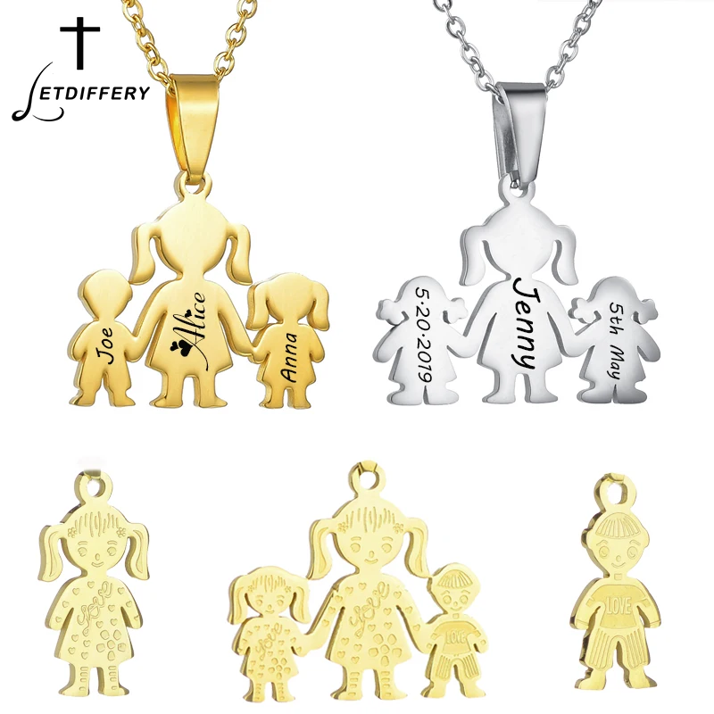 mom dad and baby necklace