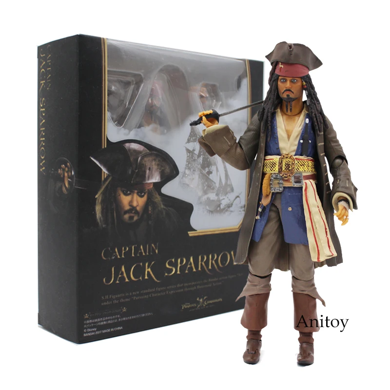 

SHFiguarts Pirates of the Caribbean Captain Jack Sparrow PVC Action Figure Collectible Model Toy 15cm